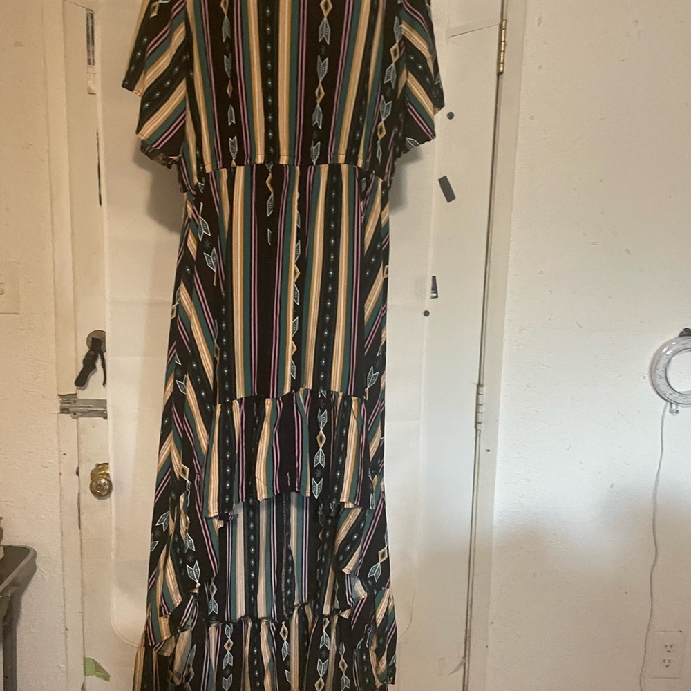 Wrangler Black Multicolor High Low Dress